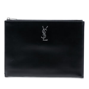 Pre-Loved Saint Laurent Leather Monogram Ipad Case